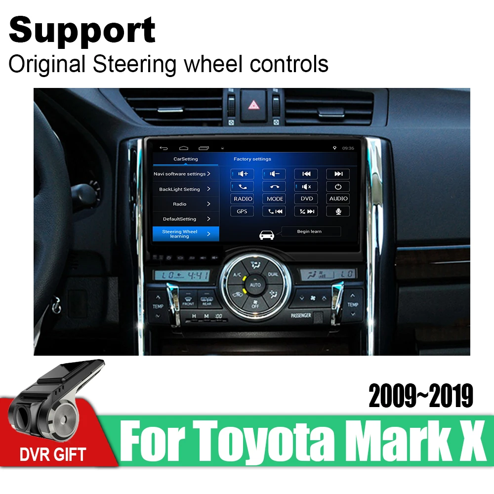 Автомобильный мультимедийный плеер ZaiXi с gps для Toyota Mark X 2009 ~ 2019 автомобильный raido