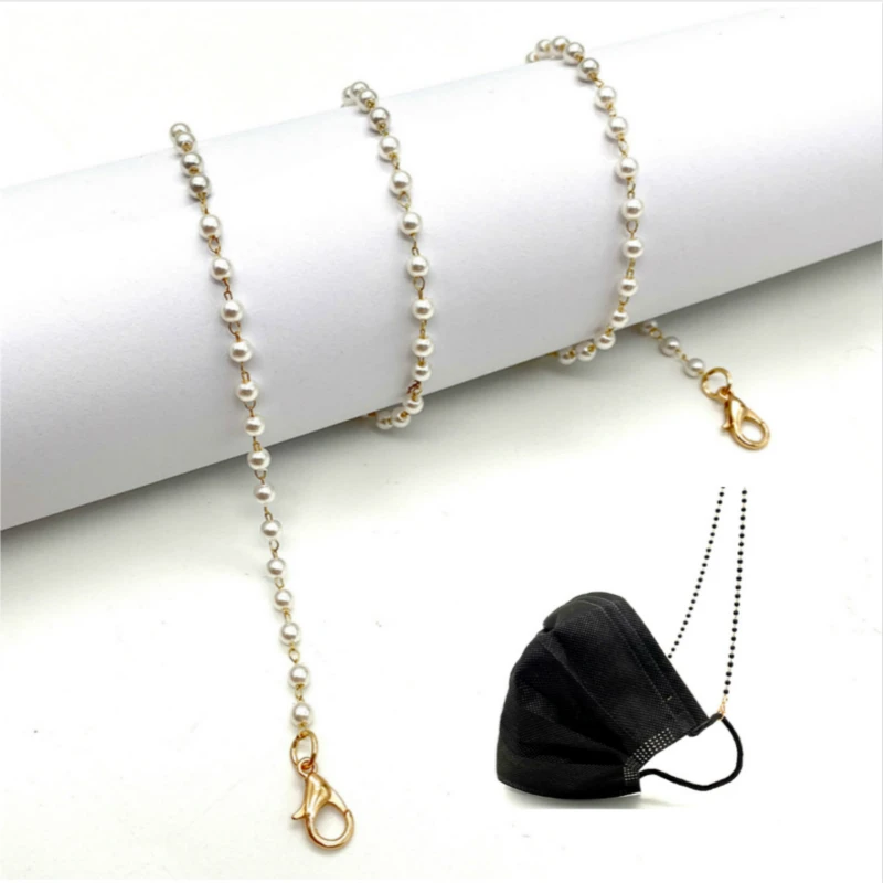 

Face Mask Lanyard Mask Hanging Rope Necklace Mask Glasses Holder Adjustable Chain For Mask Mask Hangup Rope Two Hooks Dropship