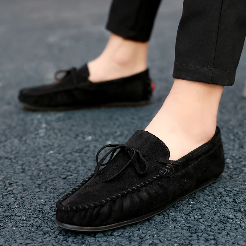 

Fashion New Men Leather comfortable Casual Shoes Soft Loafers Men Moccasins Shoes Slip-on Men Lightweight Driving Shoes Flats