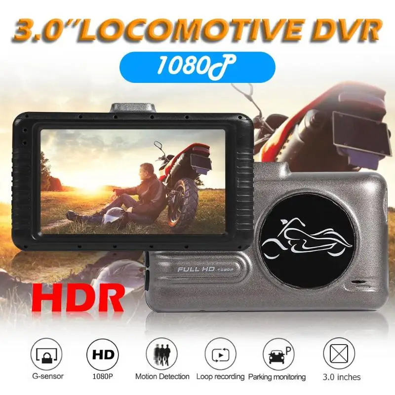 Vodool двойной объектив DVR Dash 3 0 дюймов ЖК дисплей HDR функция Cam экшн камера на