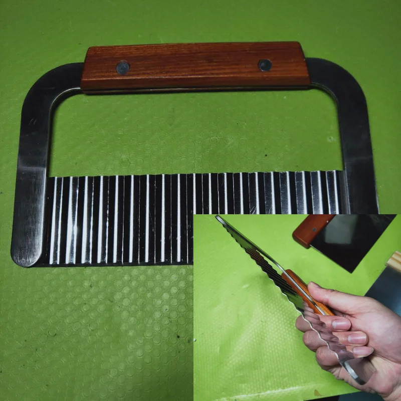 Нож для мыла ручной работы волнистый нож деревянная ручка прямой скребок теста