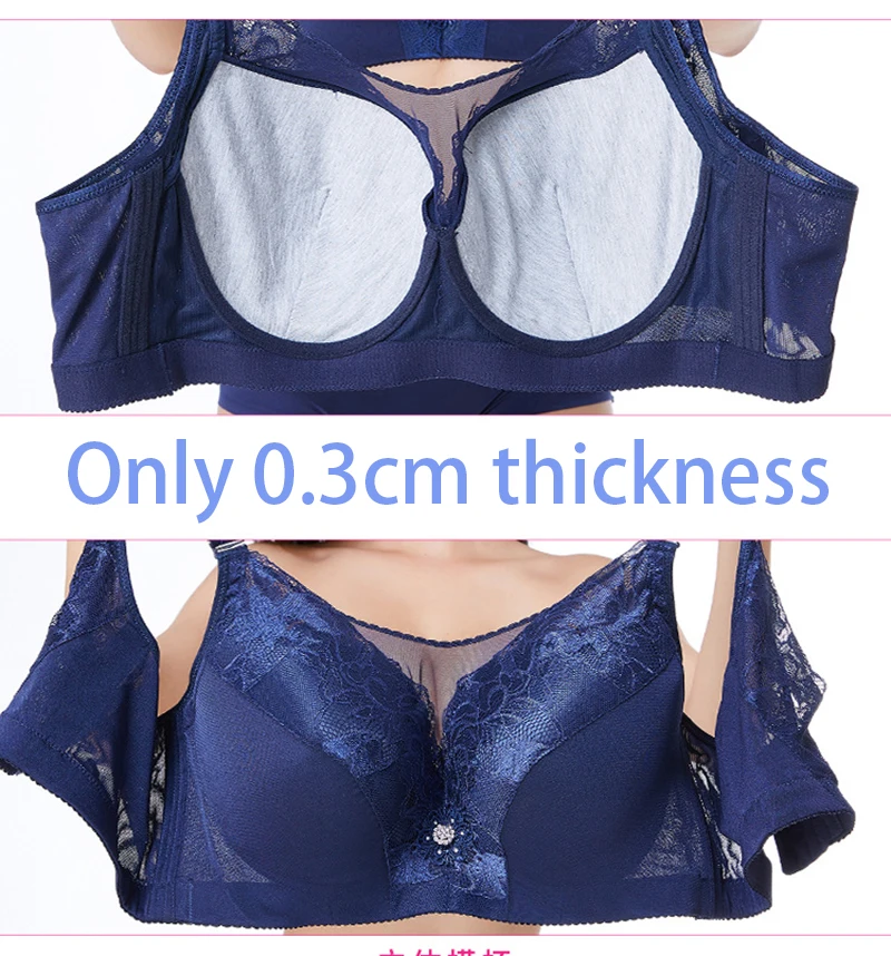 Пикантные Для женщин бюстгальтер размера плюс/E/F/большой размер 0 3 см
