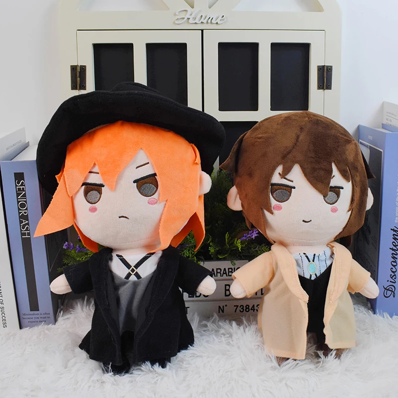 Juguetes de peluche de Stray Dogs Bungou, figuras de Anime Dazai, Chuuya, Nakajima, Atsushi, mu&ntilde;ecos de peluche, Env&iacute;o Gratis-5