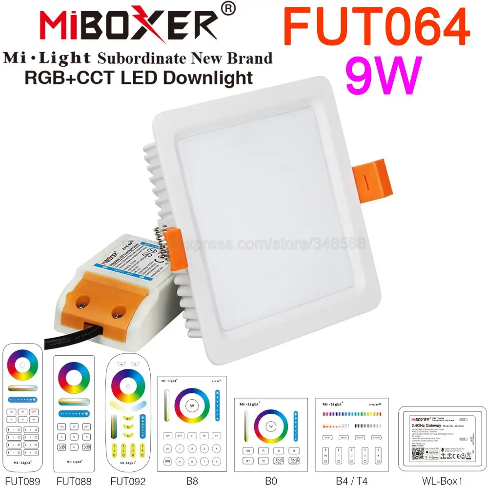 Mi. Светильник FUT064 9 Вт RGB + CCT квадратный светодиодный светильник AC110V 220 В