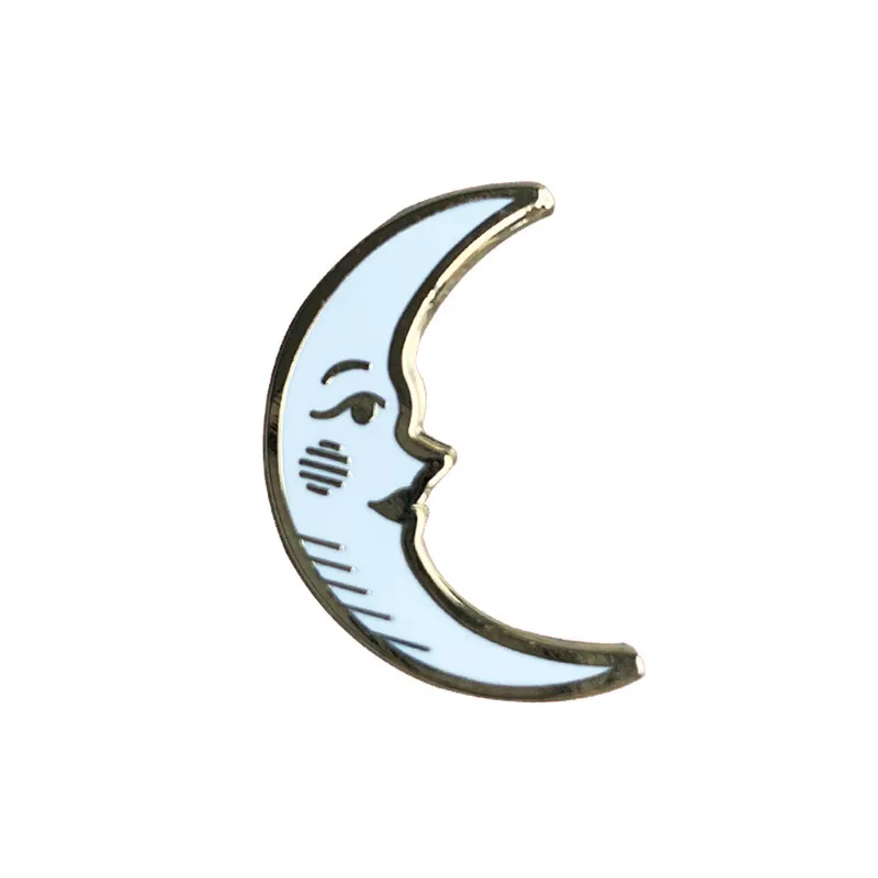 Металлические эмалированные булавки для лацканов на заказ блестящая золотая