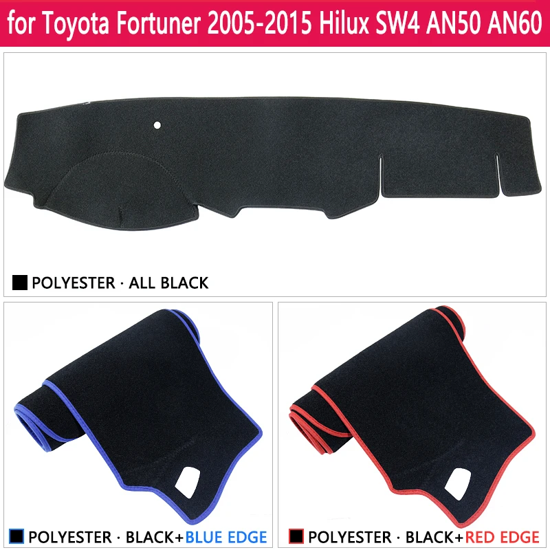 Для Toyota Fortuner 2005~ AN50 AN60 Hilux SW4 SR5 Противоскользящий коврик на приборную панель солнцезащитный коврик аксессуары с покрытием Ru