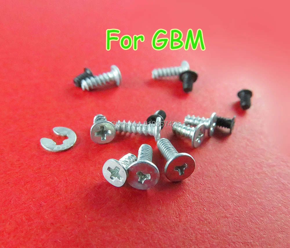 

10sets for GBM screw Replacement Full Set Screw Sets for Nintend GameBoy MICRO GBM Screws Conductive Buttons repair parts