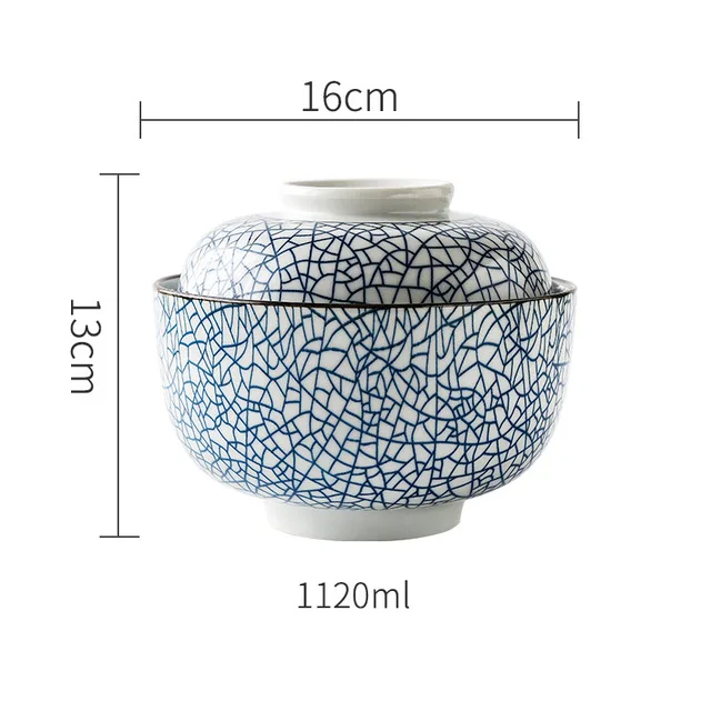 6.5 Inch Bowl Японская керамическая термостойкая Паровая чаша, Паровая яичная суповая чаша с крышкой, Бытовая Посуда - Цвет: 6.5 Inch Bowl