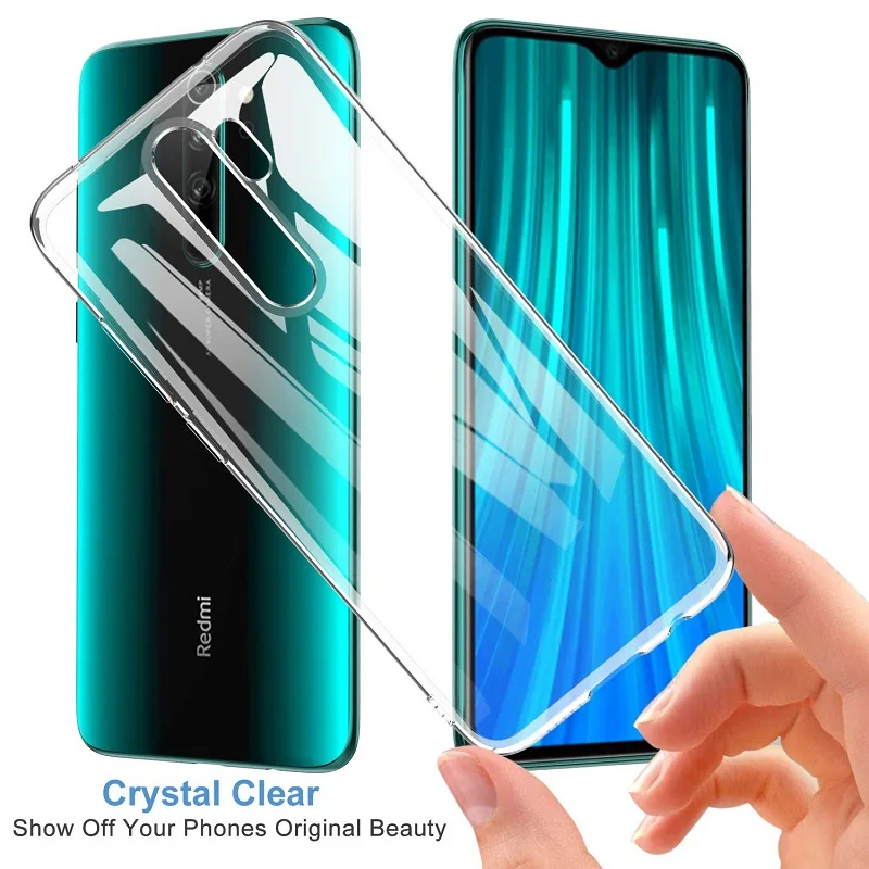 

VSKEY 100pcs Ultra Thin Clear Phone Case for Xiaomi Redmi Note 8 Soft TPU Transparent Silicone Cover for Redmi Note 8 Pro