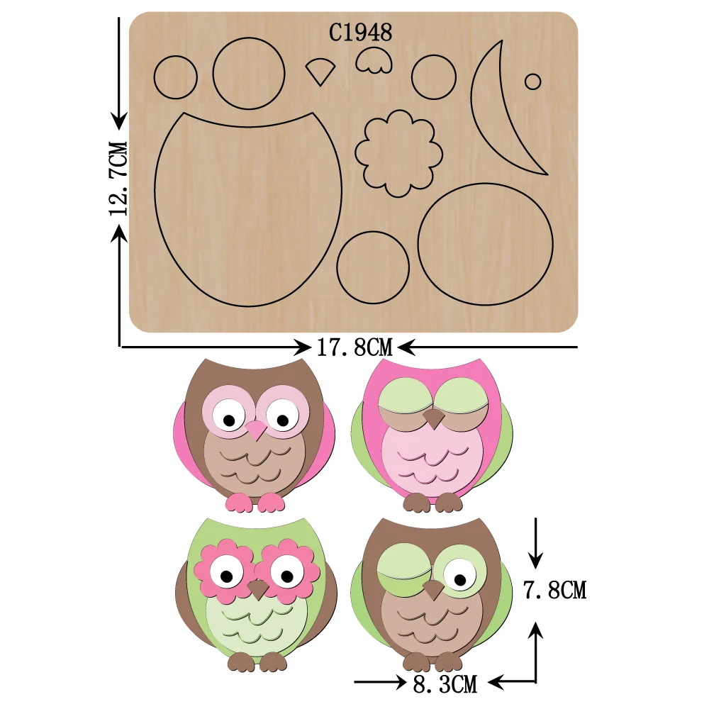 Новые деревянные штампы в виде совы для скрапбукинга c1960|dies scrapbooking|die cut diesdies die |