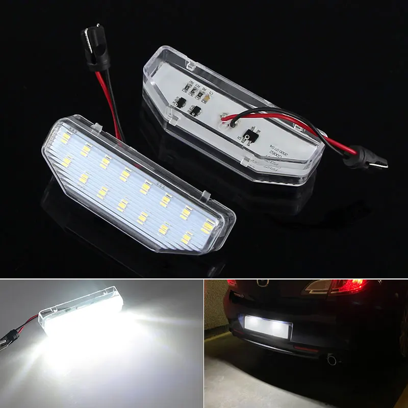 

2Pcs Error Free White LED License Number Plate Light Tail Lamp For Mazda 6 GH 2007-2012 For Mazda RX-8 RX8 2004-2012 Car-styling