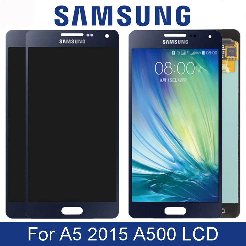 Оригинальный 5 0 ''Super AMOLED для SAMSUNG Galaxy A5 2015 A500FU A500 A500F A500M ЖК дисплей сенсорный