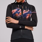 Велосипедная куртка Santic Женская, флисовая, ветрозащитная, светоотражающая