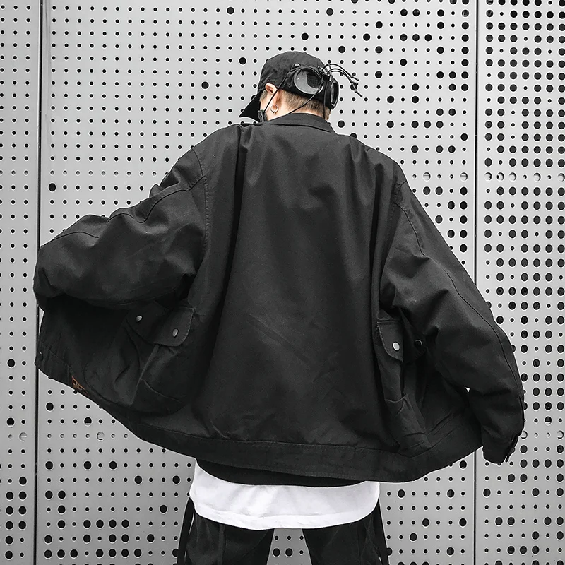 Модная брендовая куртка с манжетами и кнопками Мужская весенняя несколькими