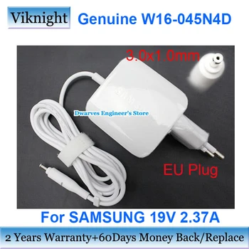 White EU 19V 2.37A Laptop Adapter Power Supply For SAMSUNG NP900X3L 900X5L METAL 9 AD-4519AKR AD-4519AUS BA44-00344A BA44-00346A