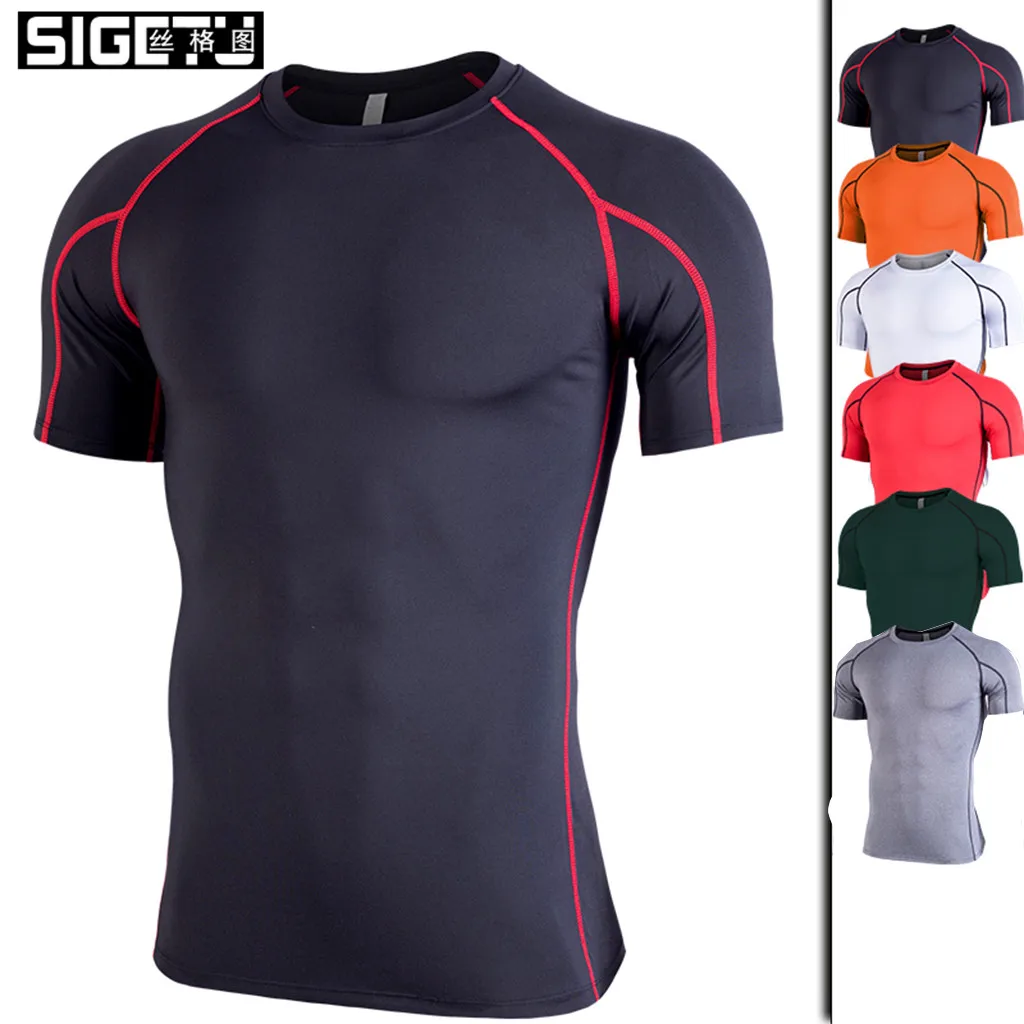 Мужская футболка для бега и велоспорта дышащая быстросохнущая Спортивная