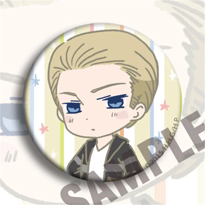 8 шт Япония хеталия и страны оси: оси комиксов значки Мультяшные значок косплея