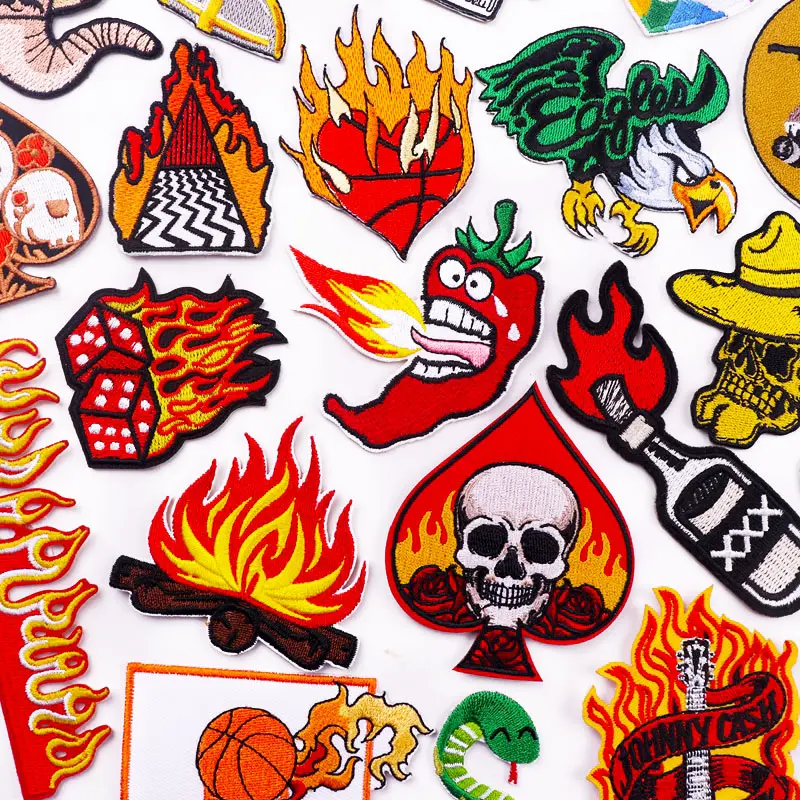 Стильная вышитая нашивка Hippie Fire Element термоклейкие нашивки на одежду куртку