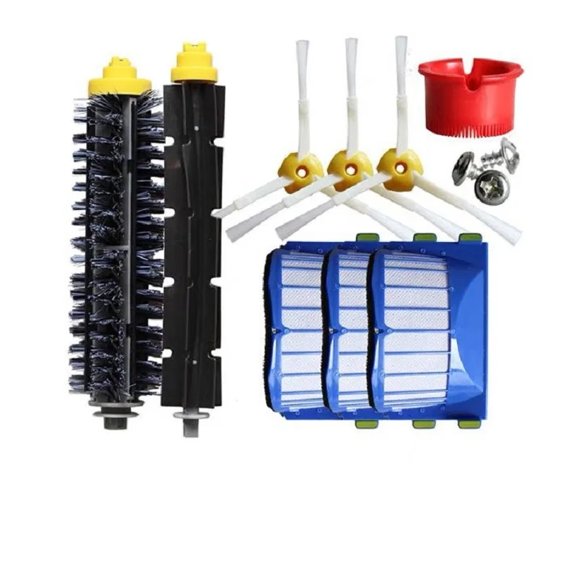 

Aerovac Filter+3 Arms Side Brush+Bristle and Flexible Beater Brush for iRobot Roomba 620 630 640 650 660