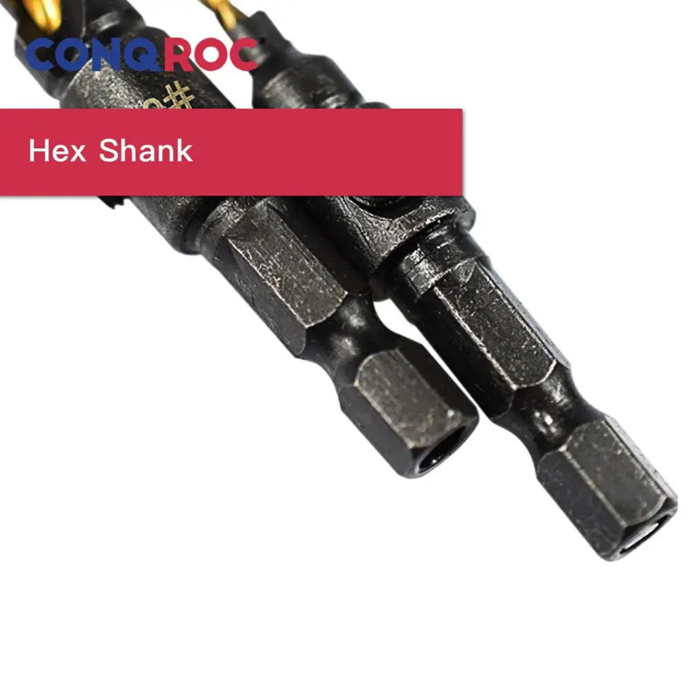 Набор сверл для зенковки с титановым покрытием 1/4 дюйма 6 35 мм 5 шт.|Сверла| |