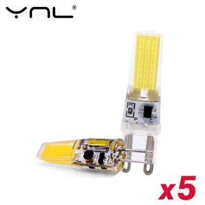 Сменные Галогенные Светодиодные лампы для люстры, 5 шт.лот, COB G4, G9, E14, 3 Вт, 6 Вт, 12 В переменного тока, 220 В