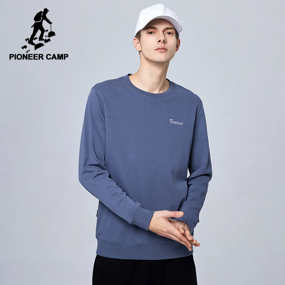 Мужские толстовки с капюшоном Pioneer Camp однотонные хлопковые мужские спортивные на