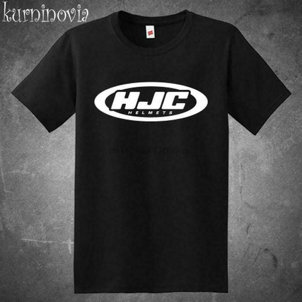 Новые шлемы HJC гоночный логотип мужская Черная футболка американского размера S M