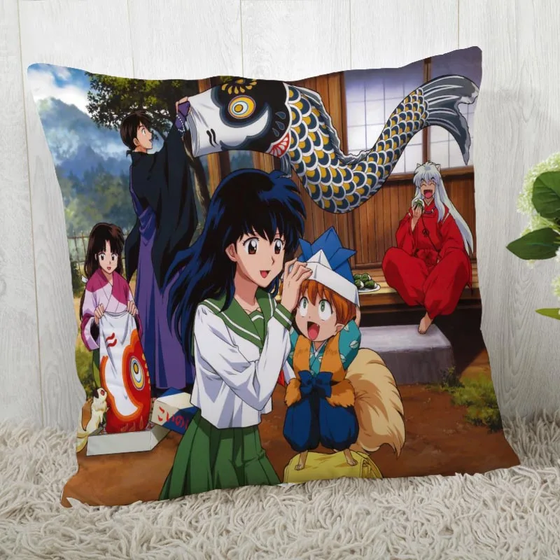 Наволочки на заказ InuYasha квадратная наволочка Рождественская Наволочка на молнии наволочка 40*40 см, 45*45 см(с одной стороны - Цвет: Pillowcase 25