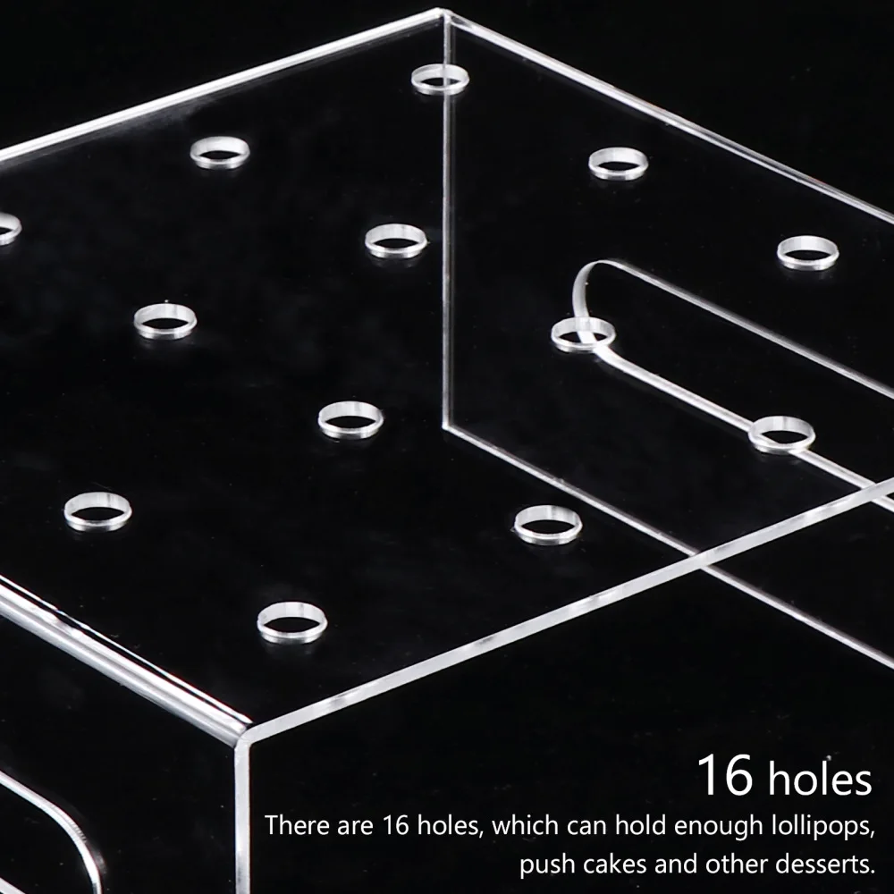 

1Pc Acrylic Lollipop Stand Push Cake Stand 16-Hole Dessert Display Platform