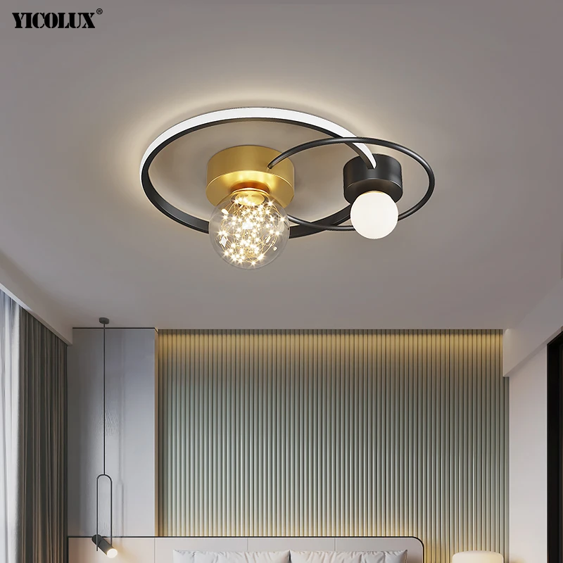 

Crystal Decorative New Modern LED Chandeliers Lights Living Room Bedroom Corridor Parlor Villa Lamps Indoor Lighting With Remote