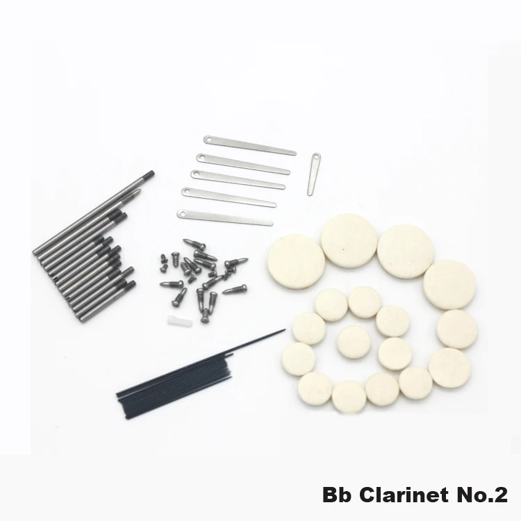 Bb Clarinet-No.2 1 компл. Bb кларнет Ремонтный комплект набор Bb кларнет ключ оси вала винты Лист плоский пружинный штырь подушки для кларнета вал палка - Цвет: Bb Clarinet-No.2