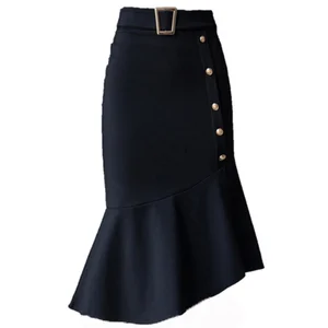 Юбка-годе Женская весенне-осенняя облегающая, размера плюс 5XL
