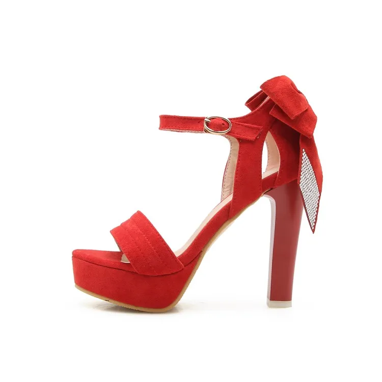 Сандалии женские на платформе Водонепроницаемые босоножки с бантом для сцены
