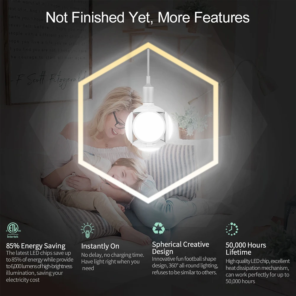 Современная Складная светодиодная лампа телескописветильник энергосберегающий