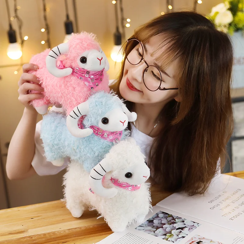 20-25 см мультяшный шарф овечья шерсть Меховая игрушка милая мягкая Наполнитель из