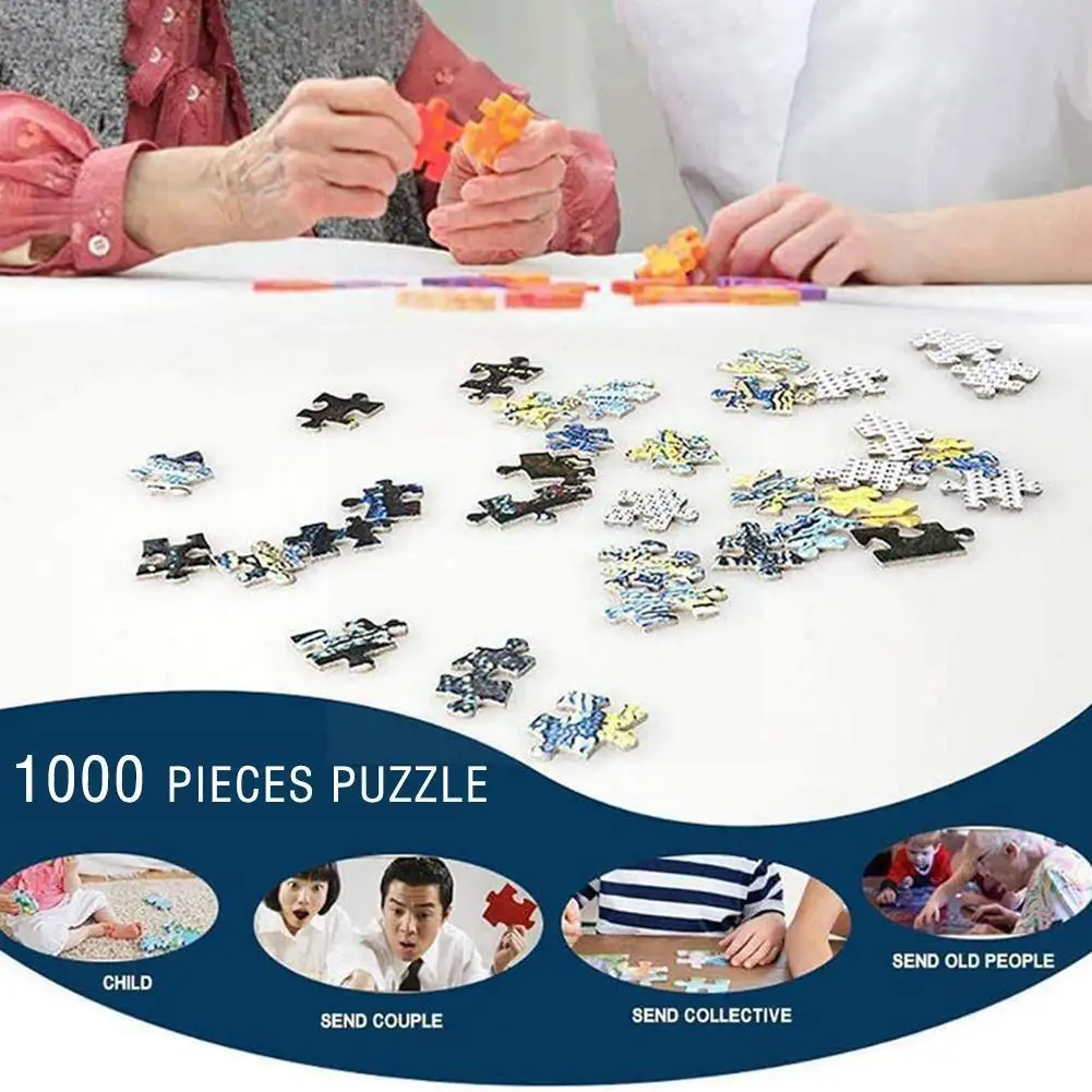 

Puzzle 1000 Pieces Jigsaw Puzzles For Adults Paper Quality Assembling Puzzle Games Childrens Kids Educational Toy Christmas V3F9
