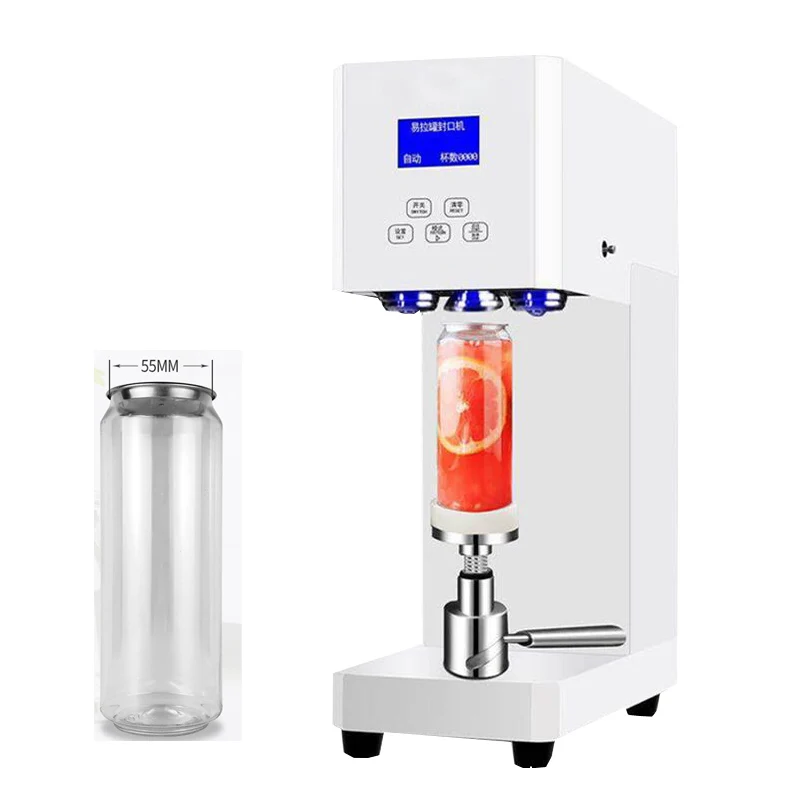 

Hot Sale Can Seamer Intelligent Can Sealing Machine Smart Panel Beverage Sealing Machine Milk Tea Coffee Bubble Drink Bottle