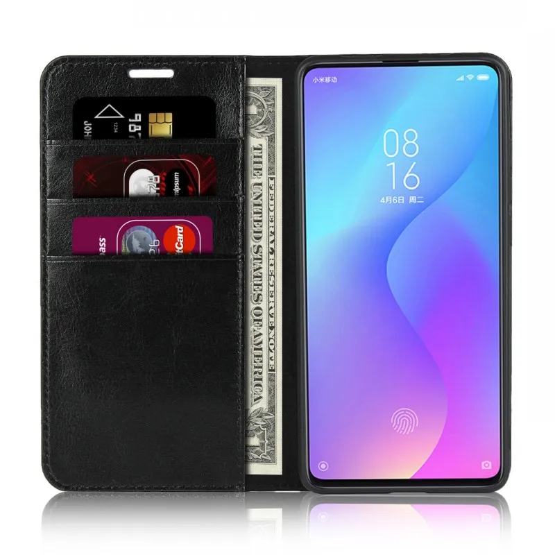 Роскошный чехол кошелек для Xiaomi Mi 9T книжка из натуральной кожи Redmi K20 деловые