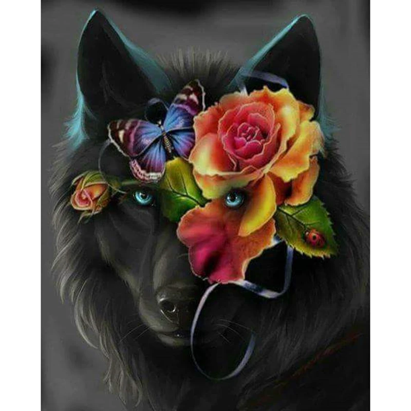

5D DIY Diamond Painting Full Square/Round Drill "Animal Wolf" 3D Rhinestone Embroidery Cross Stitch Gift Home Decor