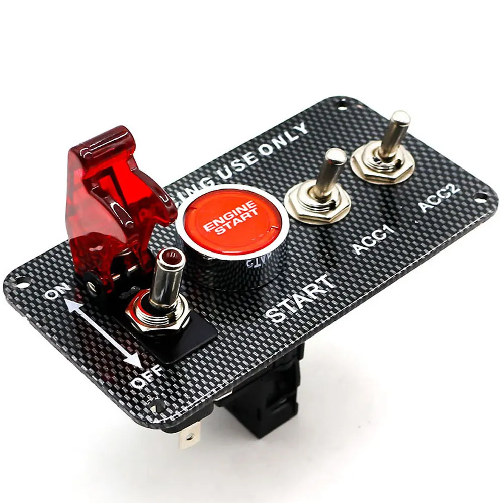 Панель переключателя зажигания DC 12V для гоночного автомобиля светодиодный