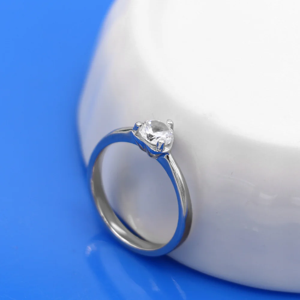 Классическое серебряное кольцо из циркона 925 пробы Серебряное женское