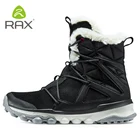 Женские ботинки Rax, зимние ботинки из натуральной кожи, с ворсом, для горного туризма, трекинга, с флисовой подкладкой, теплые спортивные ботинки для прогулок