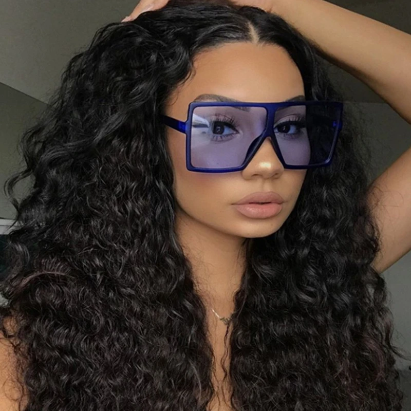 Женские и мужские большие квадратные очки солнцезащитные с градиентными линзами