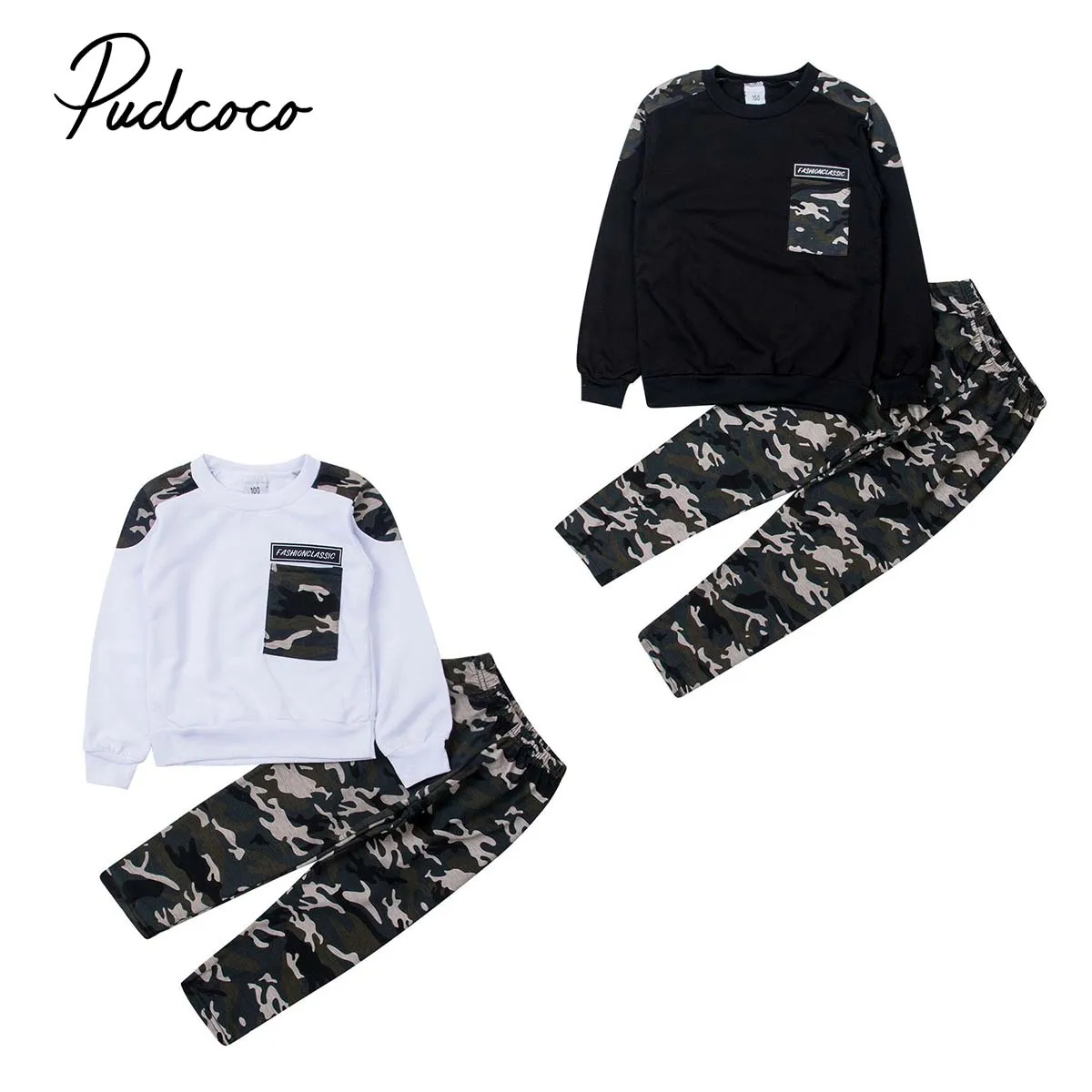 Pudcoco От 2 до 9 лет новый брендовый комплект одежды для маленьких мальчиков пуловер