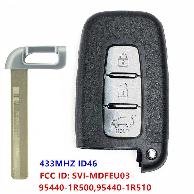 KEYECU 95440 1R510 1R500 дистанционный ключ брелок от машины 3 кнопки 433 МГц ID46 чип для Kia K2 K5