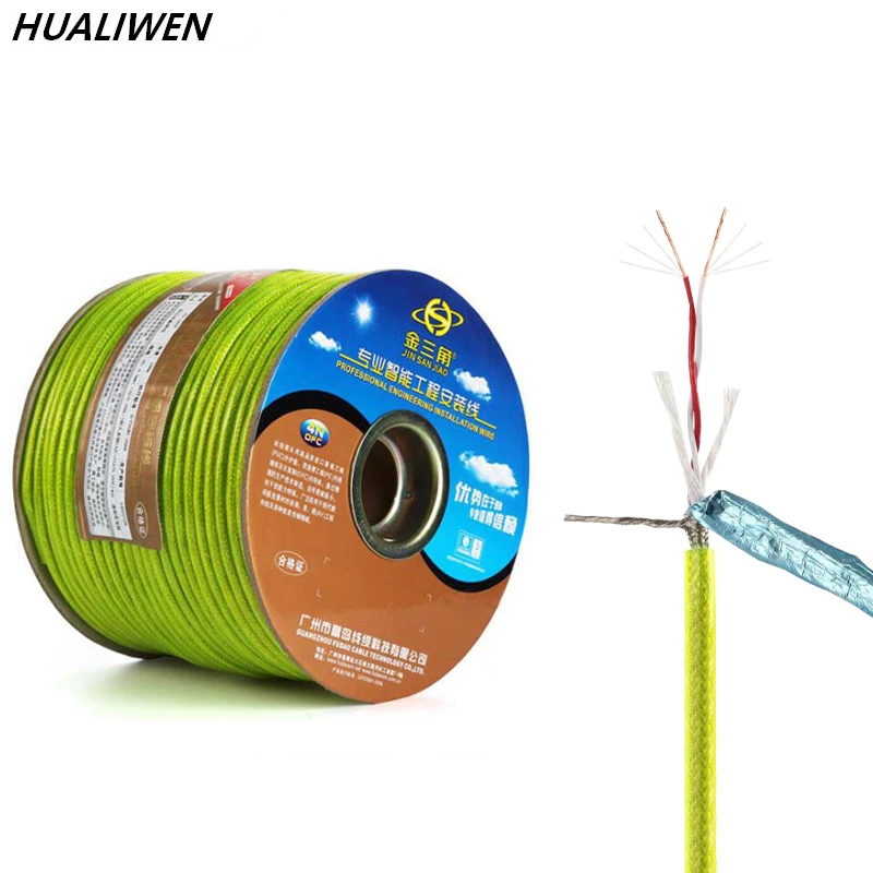 Бескислородный медный аудиокабель одножильный экранированный микрофон кабель