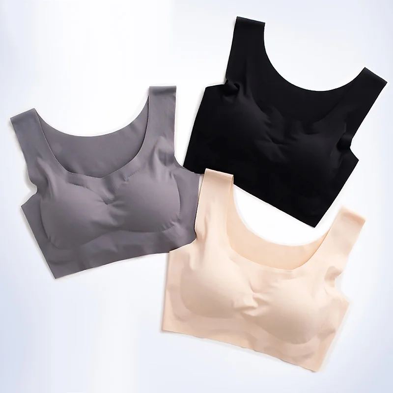 Женский бесшовный бюстгальтер без косточек с мягкими чашечками нижнее Белье для