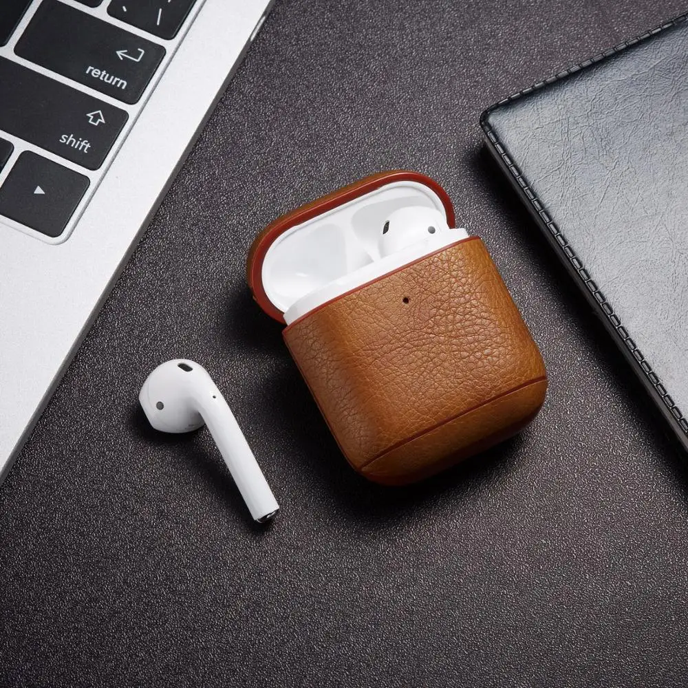

Air Pods 1 2 Cases Luxury Leathers Case For Airpods 1 And 2 Covers With Holder Ear Hook Fundas Etui Airpods1 Airpods2 Aipods She