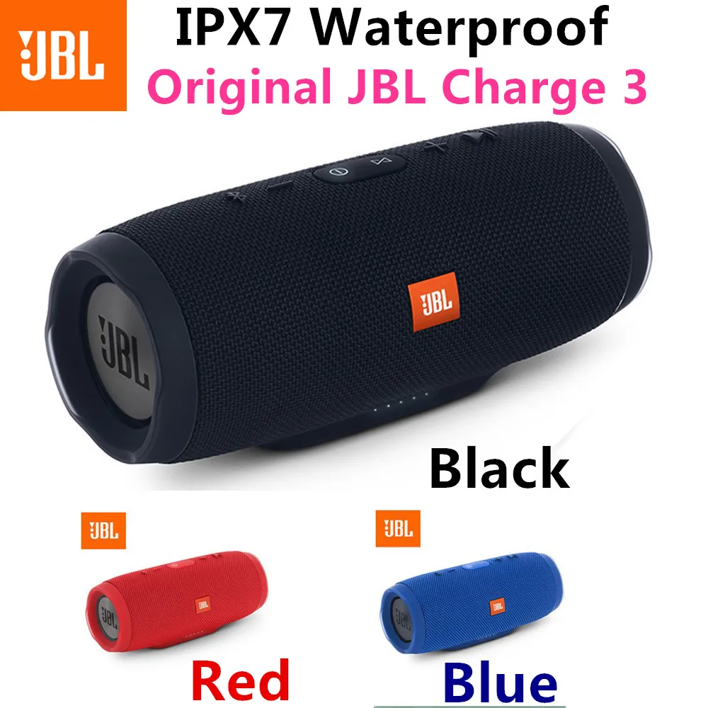 

100% оригинальная портативная Bluetooth-Колонка JBL Charge 3, наружная колонка, компьютерная аудиосистема, сабвуфер IPX7, пылезащитная и водонепроницаем...