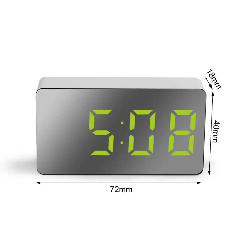 

Digital Alarm Clock Mirror Clock Dimmable Led Electronic Digital Desktop Snooze Clock For Kids Bedroom Living Room Home Decor